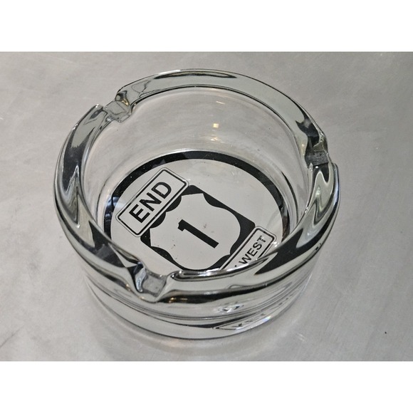 Route 1 End 'Key West' Glass Ashtray - Vintage Rare Memorabilia - Picture 3 of 9